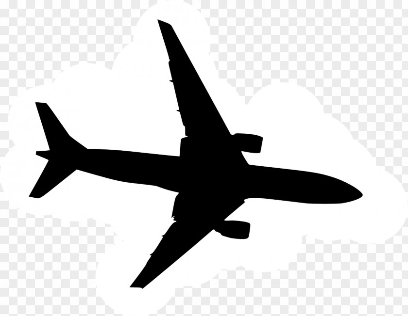 Airplane Silhouette Clip Art PNG