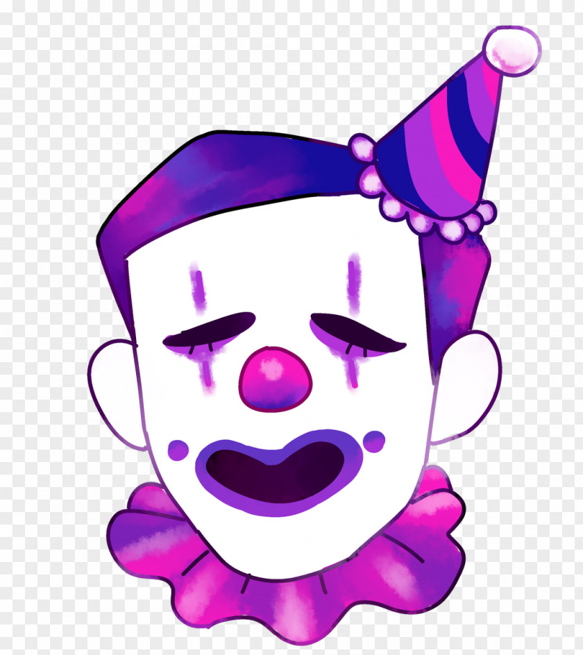 Clown Sticker Clip Art Smiley Purple Character Fiction PNG