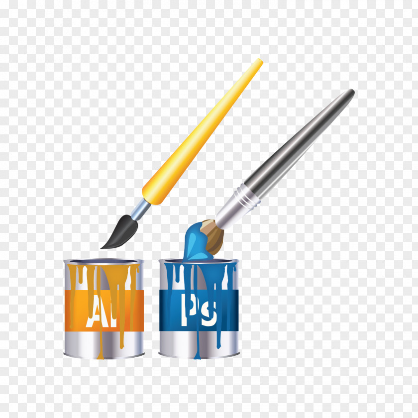 Color Oil Paint Pen Barrel Adobe Illustrator PNG