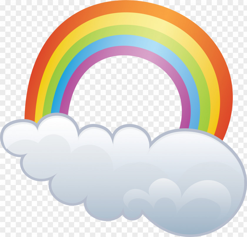 Rainbow Weather Cloud PNG