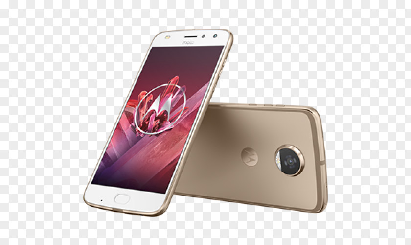 Android Moto Z2 Play 4G Fine Gold Smartphone PNG