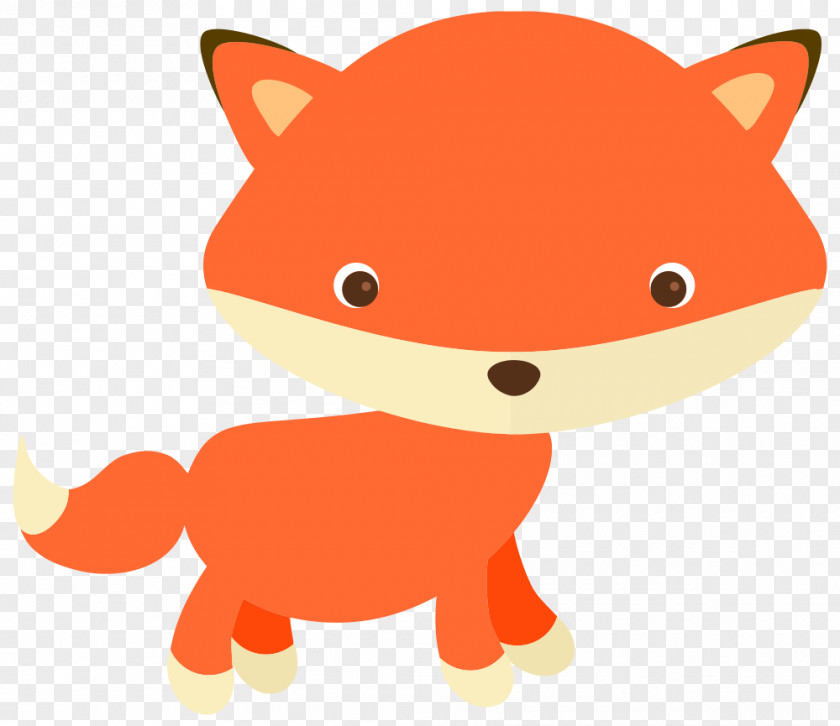 Cute Fox Red Cartoon Clip Art PNG