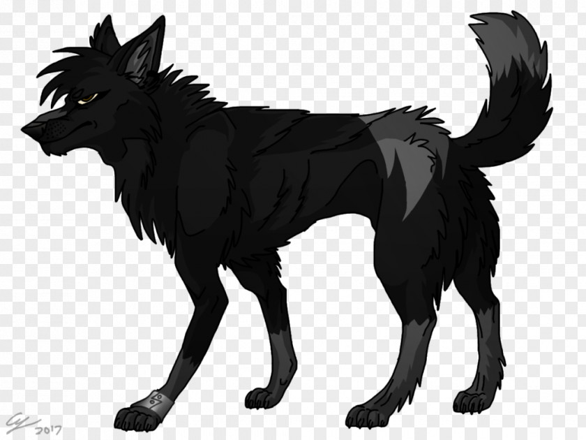 Dog Black Wolf Line Art Pixel PNG