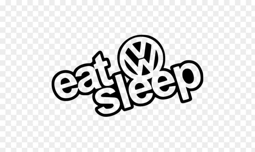 Eat Sleep Volkswagen GTI Car Sticker Jetta PNG
