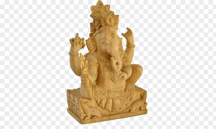 Ganesha Classical Sculpture Stone Carving Statue PNG
