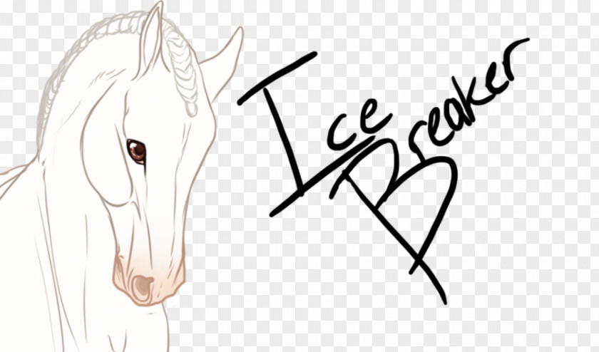 Ice Breaker Horse Line Art Cartoon Clip PNG