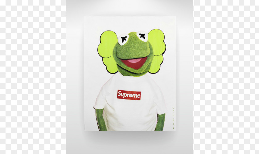 Kaws Kermit The Frog Supreme Work Of Art Canvas PNG