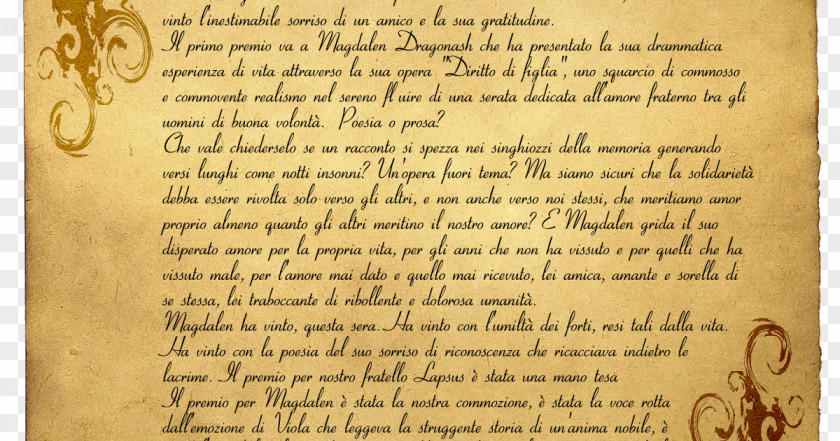 Poet Handwriting Letter Parchment PNG