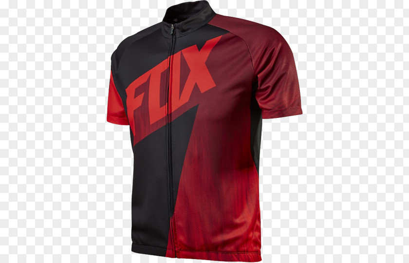 Shirt Fox Racing Jersey Clothing Red Sleeve PNG