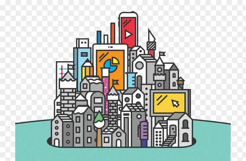 Cartoon Dense City Building The Architecture Of Clip Art PNG