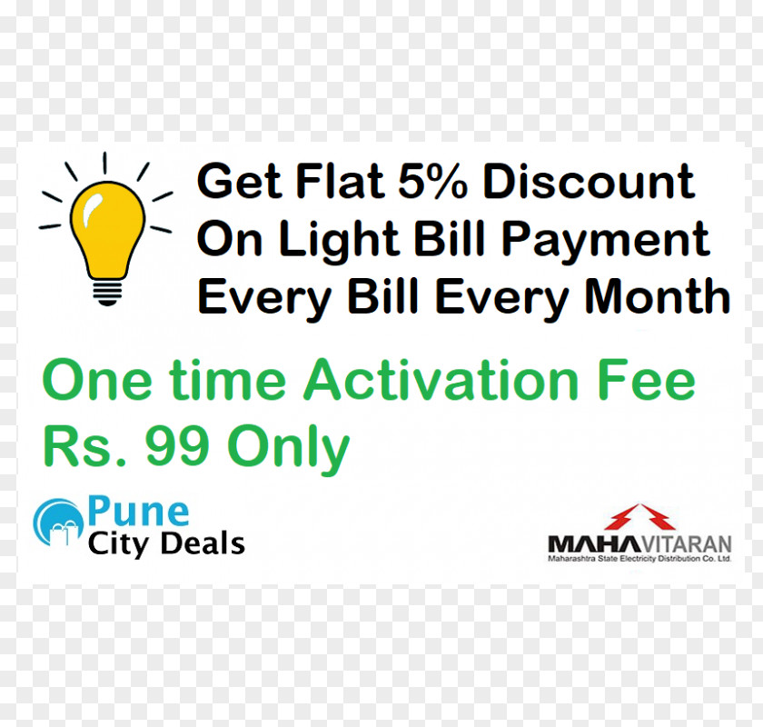 Light Electronic Bill Payment Pune City Deals Discounts And Allowances PNG