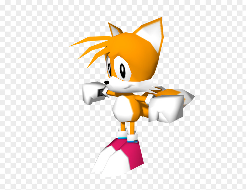 Low Poly Game Character With Cloth Tails Sonic Mania The Hedgehog Video Games PNG