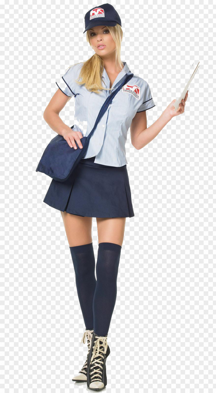 Timely Delivery Costume Mail Carrier FunkyPair.com Skirt PNG