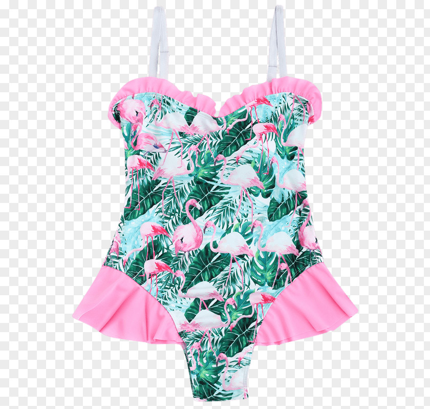 Watercolor Flamingo One-piece Swimsuit T-shirt Halterneck Clothing PNG