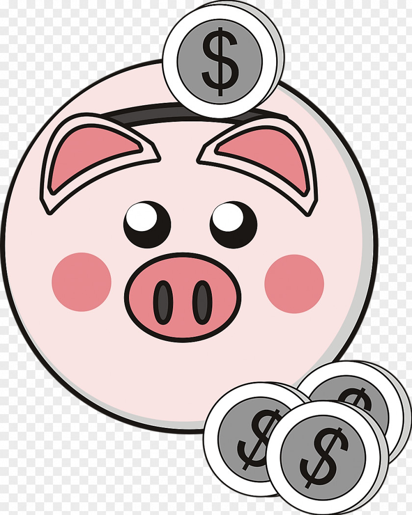 Bank Piggy Money Coin Clip Art PNG