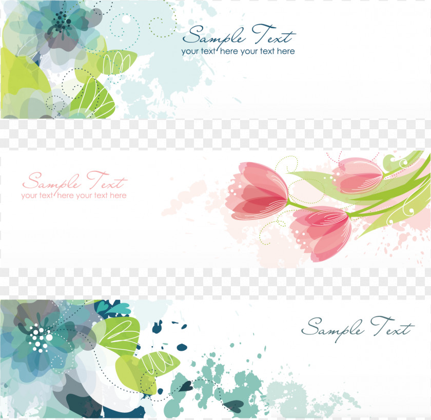 Banner Background Design Flower Royalty-free Illustration PNG