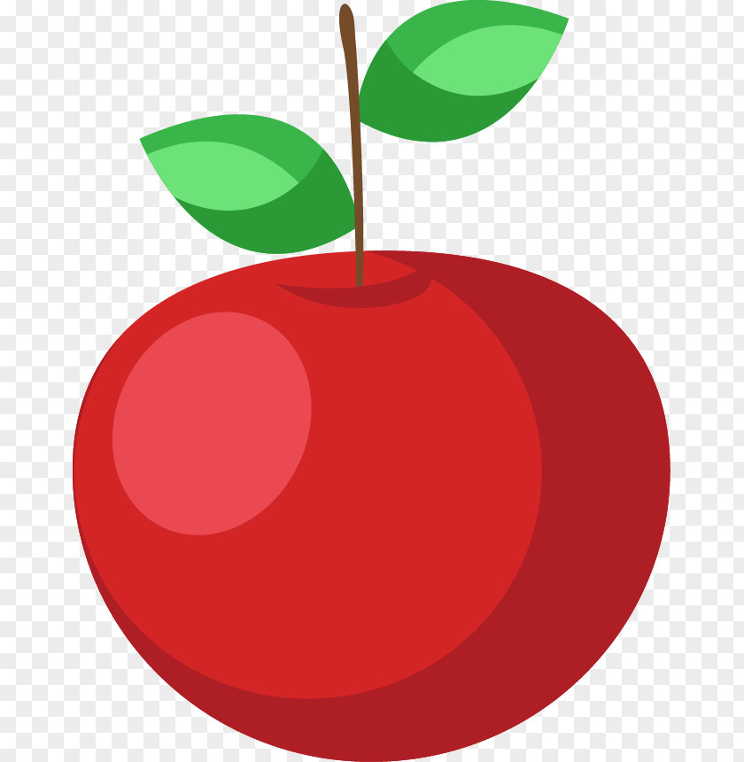 Fresh Green Leaves Painted Red Apples Cherry Text Clip Art PNG