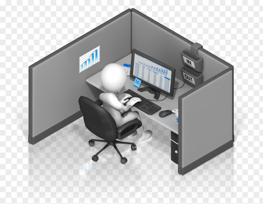 Industrial And Organizational Psychology Cubicle Desk Office Computer Clip Art PNG