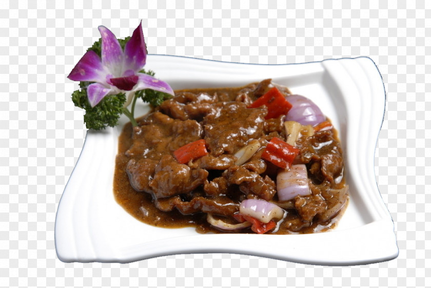 Texas Black Pepper Beef European Cuisine Fast Food Squid As Chow Mein PNG