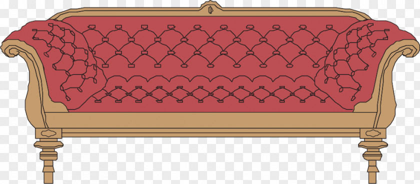 Vector Painted Red Sofa Loveseat Table Couch PNG