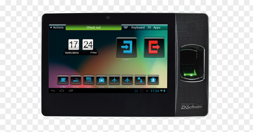 זד.בי.אם מערכות אבטחה ותקשורת Zkteco Android Biometric Device ClockBroadcasting ZBM PNG