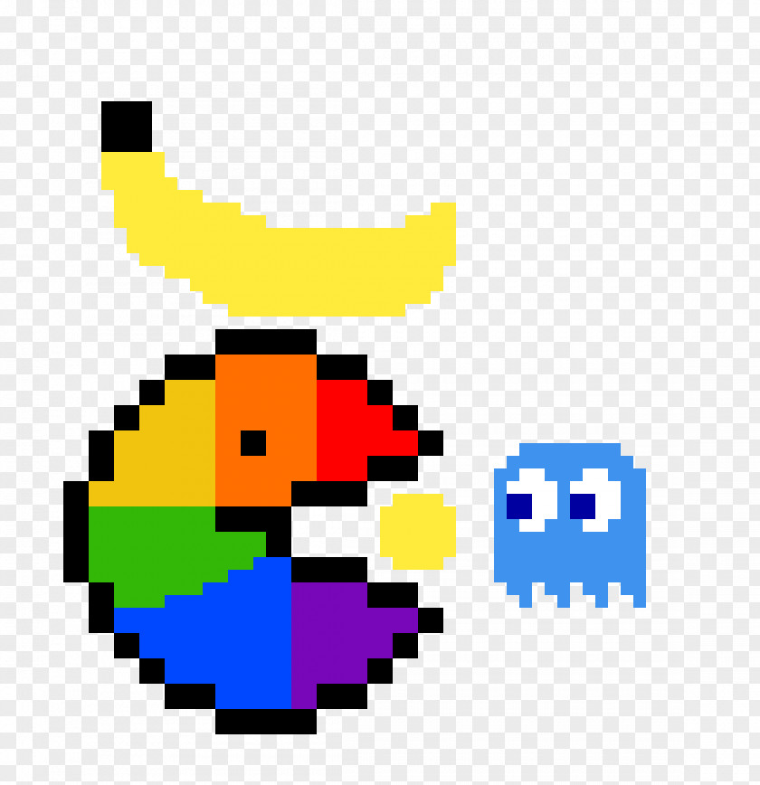 Pac Man Minecraft Pixel Art PNG