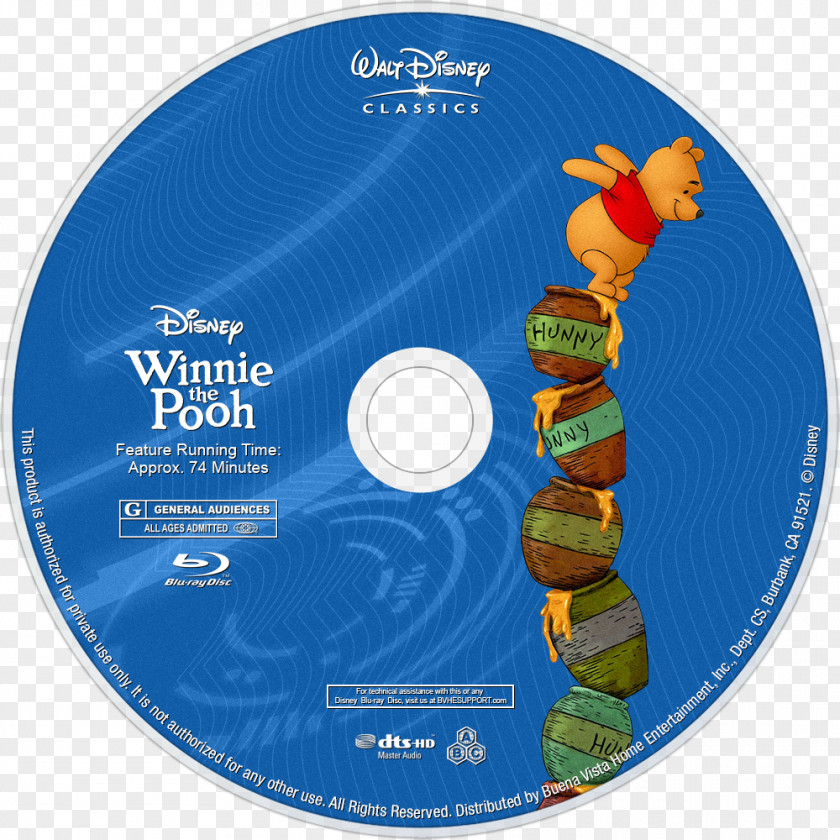 Winnie The Pooh Blu-ray Disc YouTube DVD Compact Walt Disney Platinum And Diamond Editions PNG