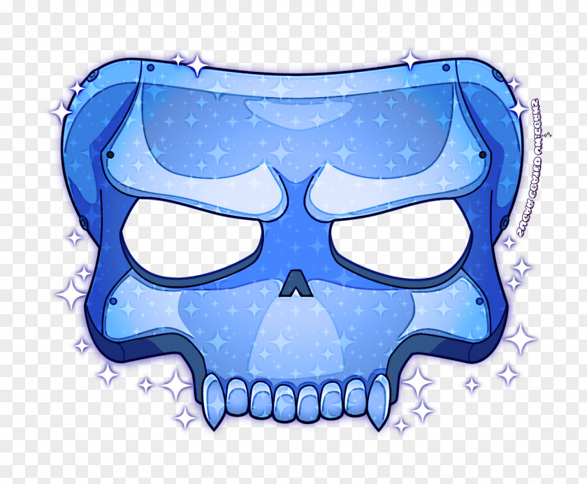 Blue Bone Skull Jaw Animation PNG