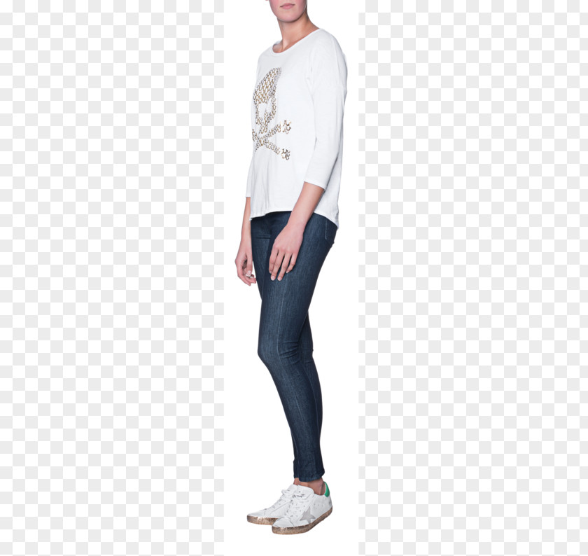 Fashion Woman Printing Jeans T-shirt Pants Cotton Leggings PNG