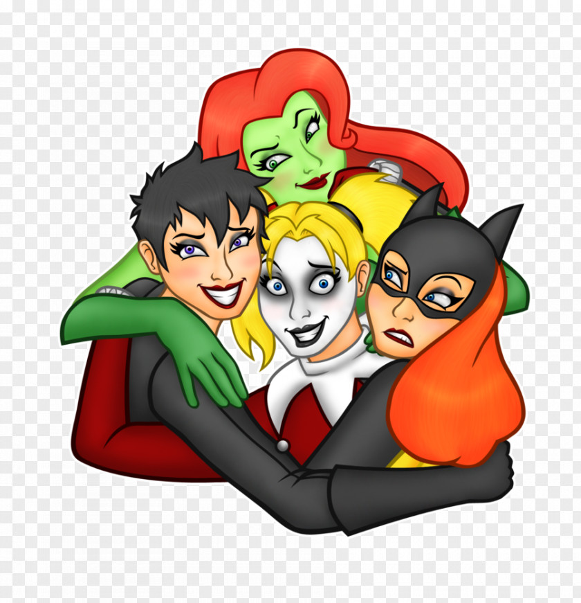 Gotham City Sirens Harley Quinn Joker Batman Wally West PNG