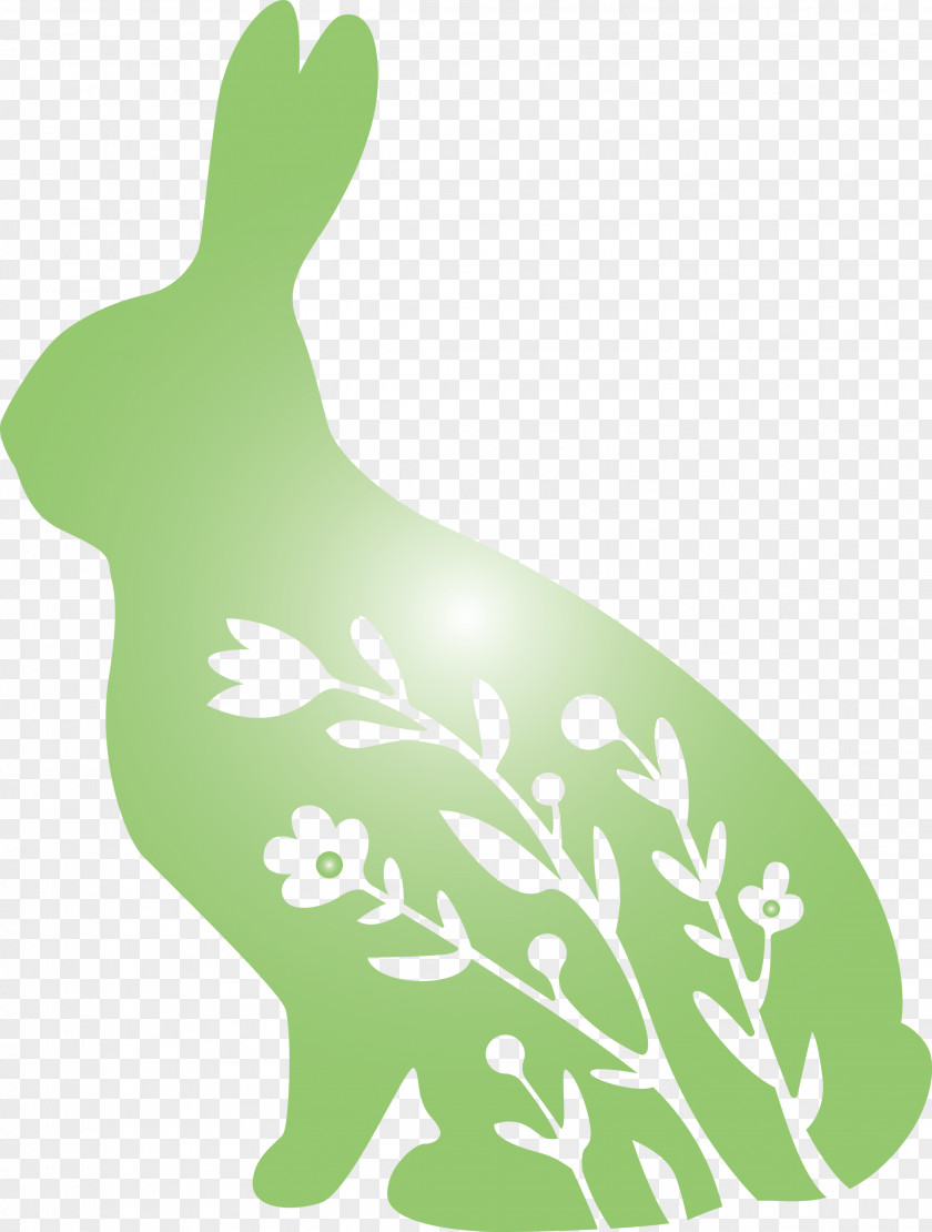 Floral Bunny Rabbit Easter Day PNG