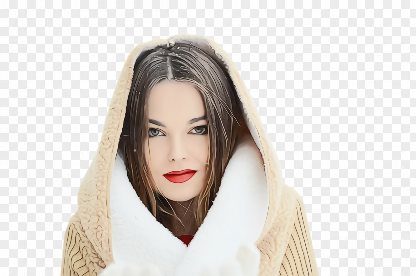 Fur Brown Hair Winter Girl PNG