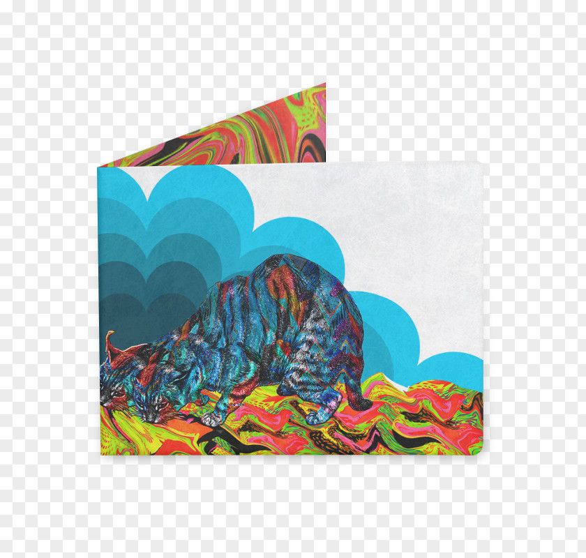 PSICODELICO Place Mats Rectangle Turquoise Organism Pattern PNG