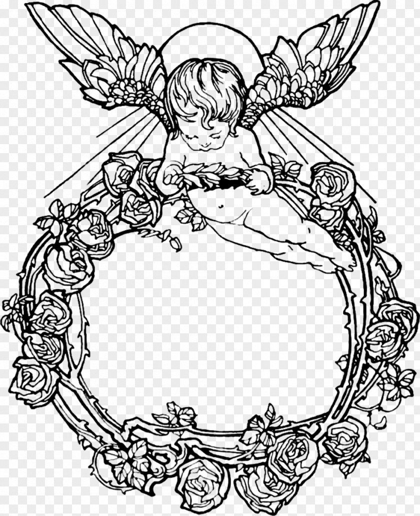 Ex Libris Cherub Picture Frames Angel Drawing PNG