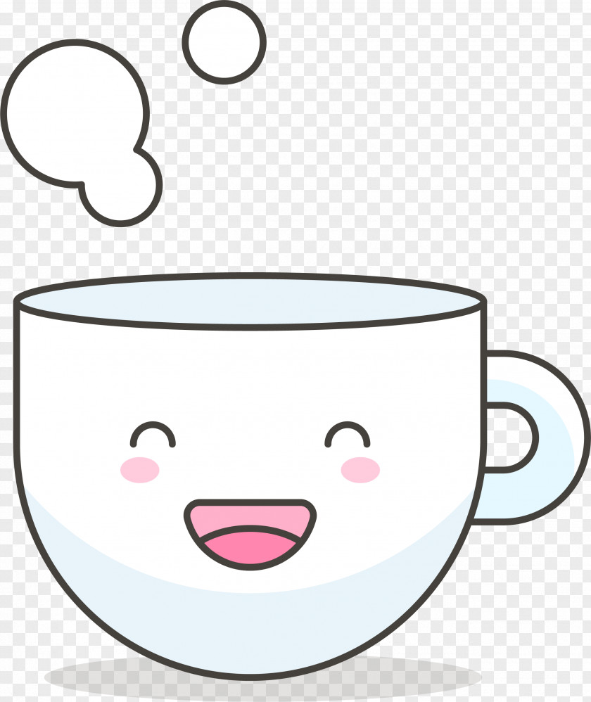 White Lovely Tea Cup Coffee Mug PNG