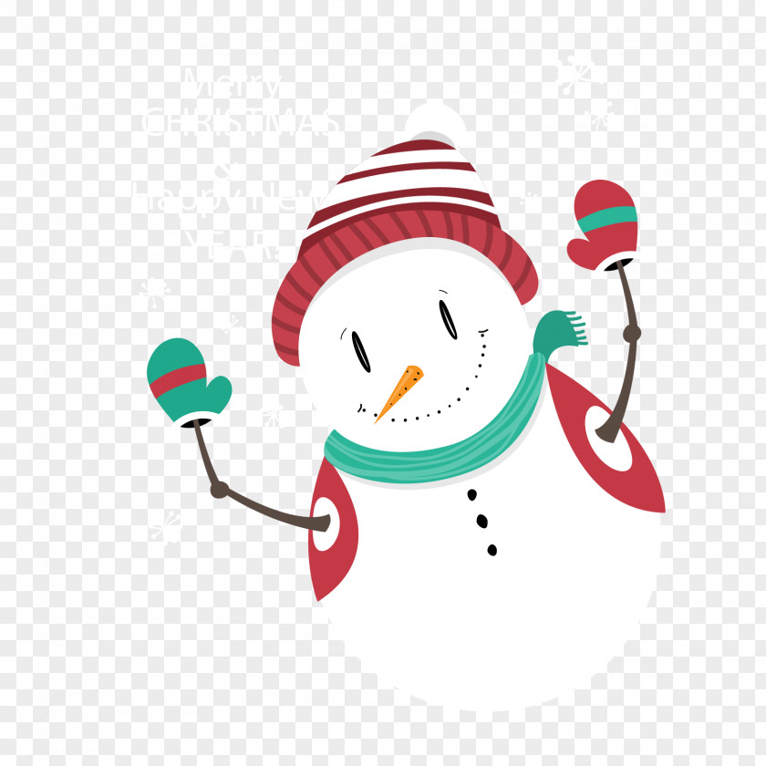 Cute Snowman Design Vector Material Christmas PNG