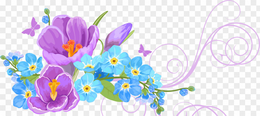 Flower Background Vector PNG