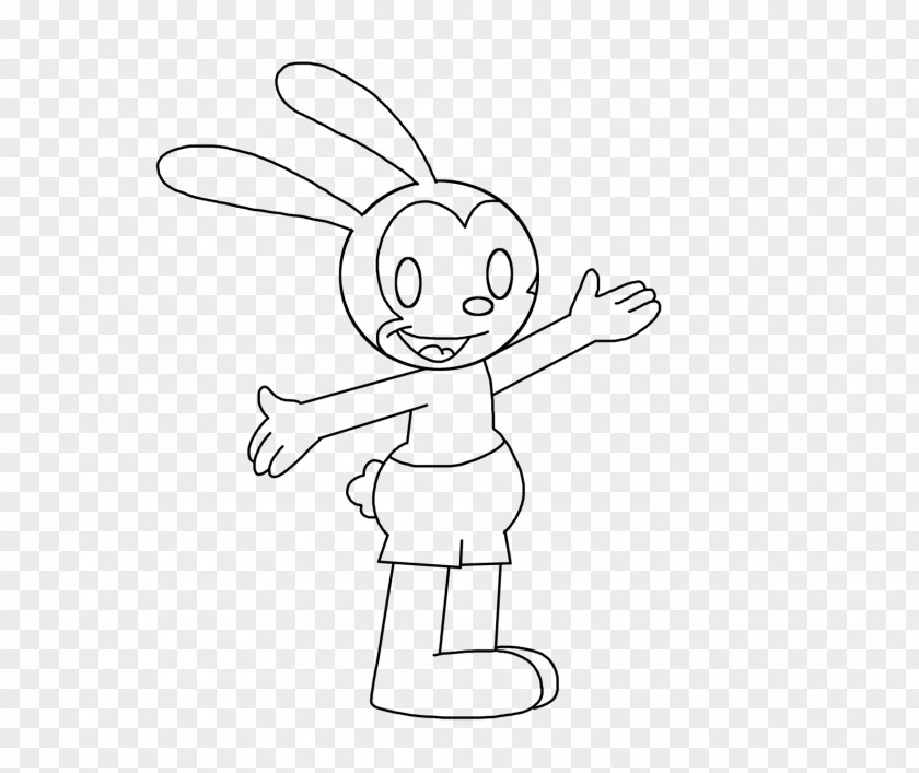 Rabbit Oswald The Lucky Line Art Drawing Clip PNG