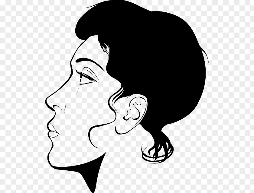 Silhouette Clip Art Black And White Portrait Drawing PNG