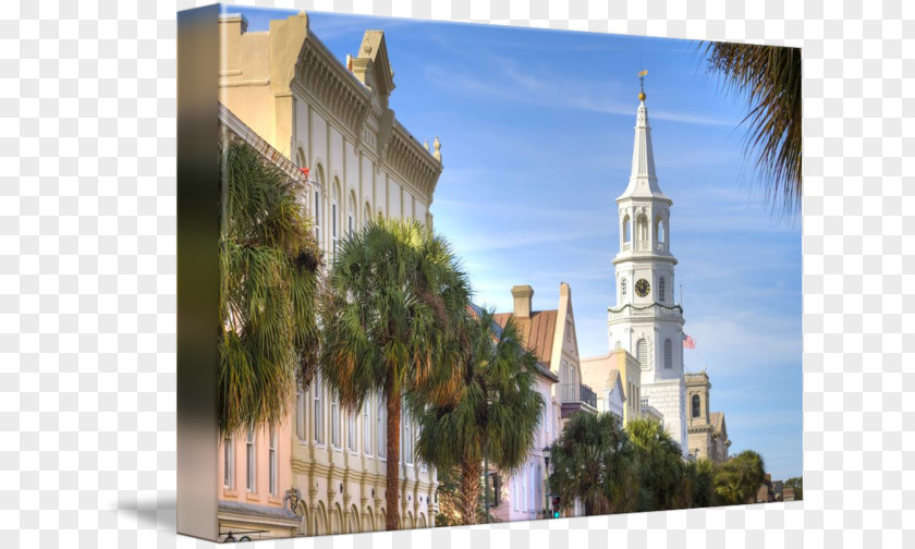 Charleston St. Michael's Episcopal Church Canvas Print Street PNG