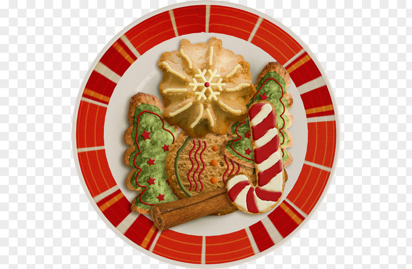 Christmas Cookies Food Dessert Dish Plate PNG