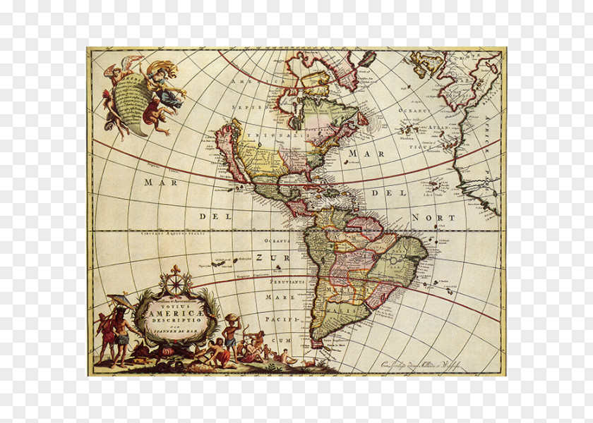 Globe Early World Maps Americas PNG