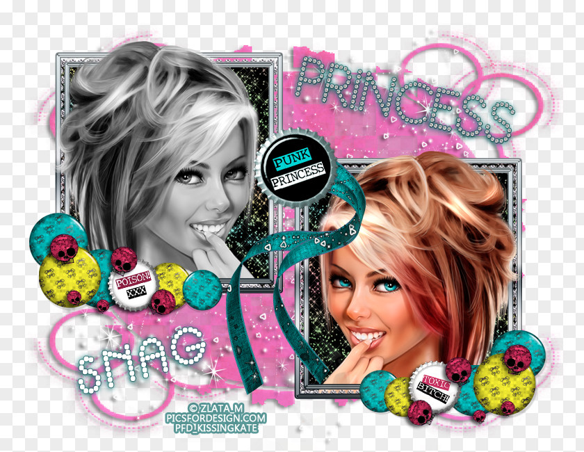 Hair Coloring Graphic Design Long Photomontage PNG