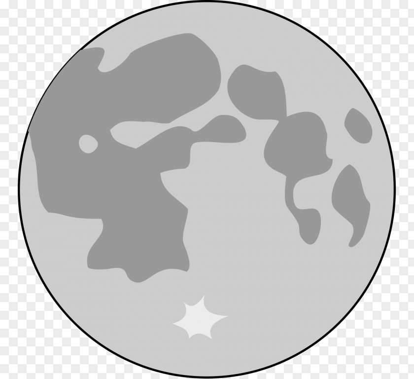 Moon Full Lunar Phase Drawing PNG