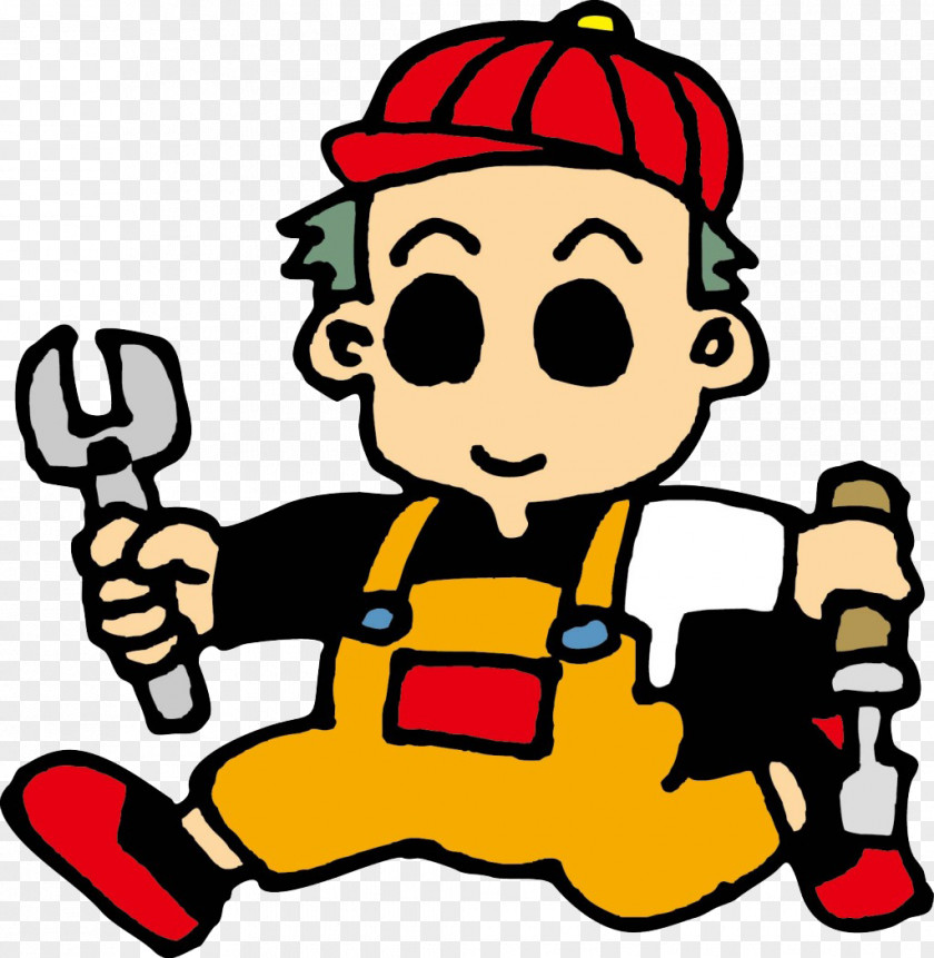 Lovely Child Laborer Cartoon Illustration PNG