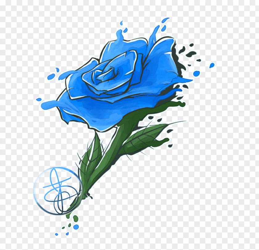 Mom Tattoos Blue Rose Garden Roses Floral Design Illustration PNG