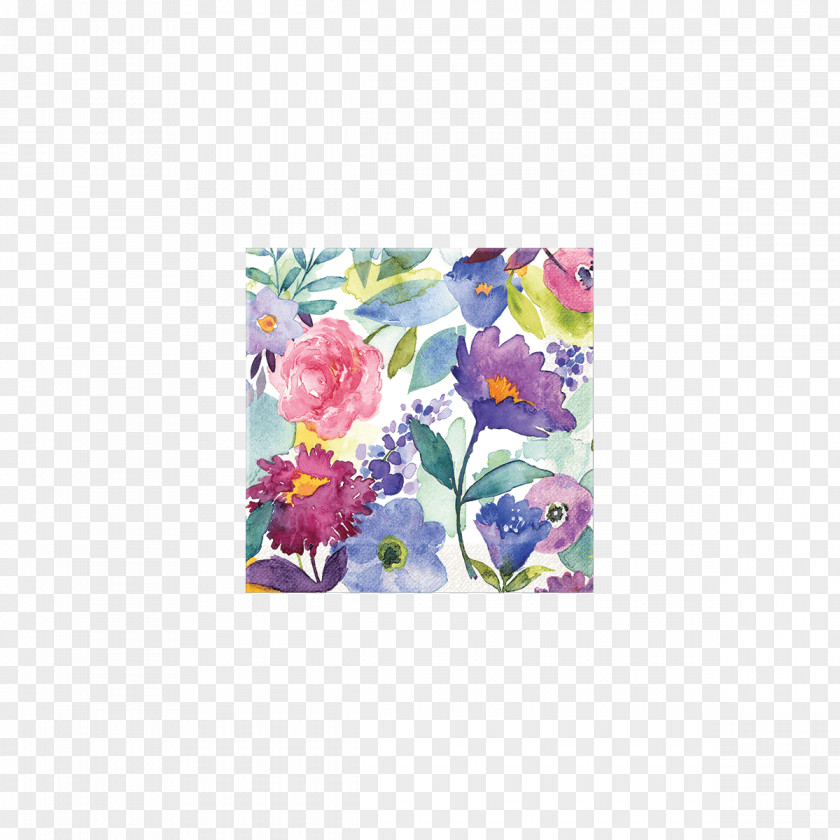 Watercolor Sky Cloth Napkins Towel Paper Flower Punch PNG