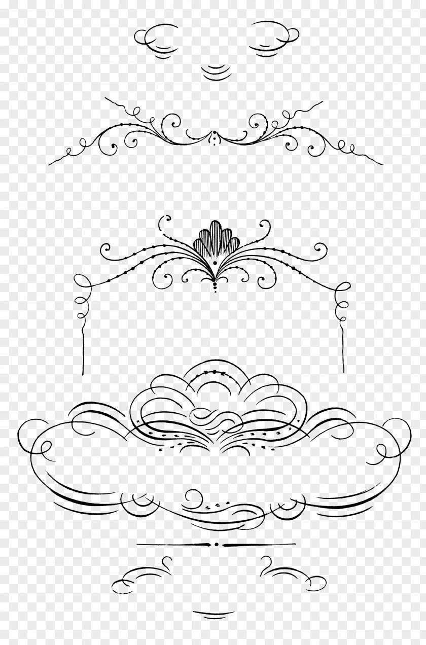 Wedding Ornament Calligraphy Clip Art PNG