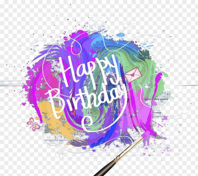 Birthday Card Vector Material Graphic Design PNG