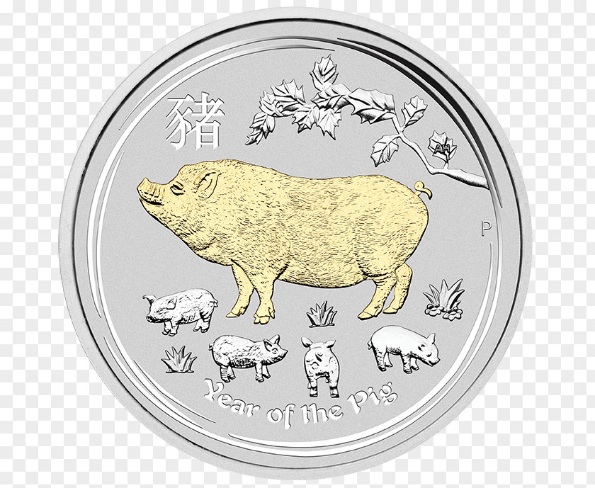 Bison Livestock Gold Coin PNG